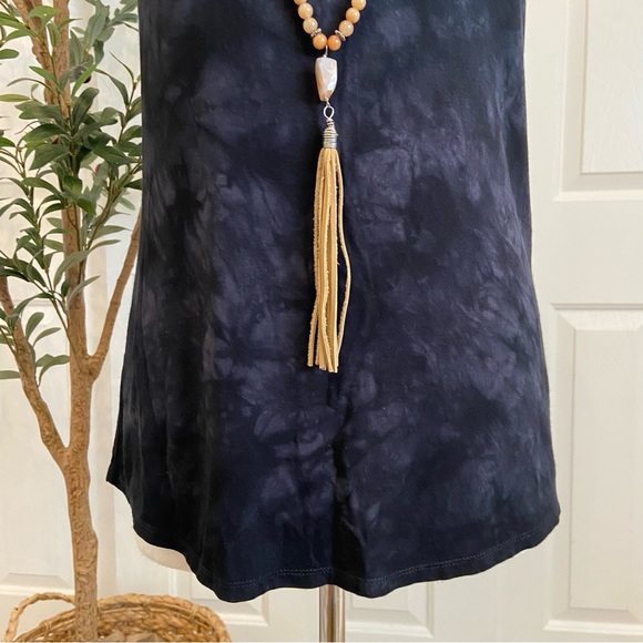 Marbled Charcoal Black Tank, Great Layering Piece - Picture 4 of 9